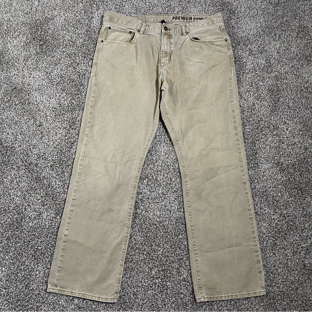 Gap Premium Straight Fit Tan Denim Jeans 38/32